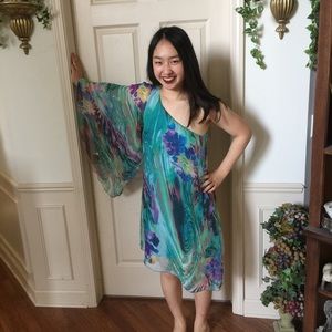 Bisou Bisou Flowing One Shoulder Dress